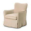 Novara Slipcover Swivel Chair - Broadway Dune