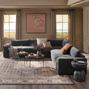 Verano Grant 3 Piece Sectional With Arms - 134 Crypton Henry Charcoal