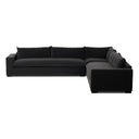 Verano Grant 3 Piece Sectional With Arms - 134 Crypton Henry Charcoal