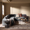 Verano Grant 3 Piece Sectional With Arms - 114 Crypton Henry Charcoal