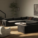 Aveline Grant 5 Piece Sectional With Arms - 174 Crypton Henry Charcoal