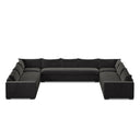 Aveline Grant 5 Piece Sectional With Arms - 174 Crypton Henry Charcoal
