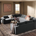 Aveline Grant 5 Piece Sectional With Arms - 152 Crypton Henry Charcoal