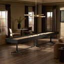 Luxe District Eight Large Shuffleboard Table - Ebonized Oak
