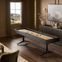 Luxe Living District Eight Small Shuffleboard Table - Ebonized Oak