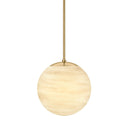 Chic Marbled Globe 300 Pendant - Burnished Brass