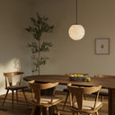 Chic Marbled Globe 300 Pendant - Black Gunmetal