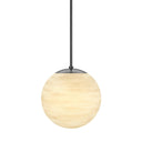Chic Marbled Globe 300 Pendant - Black Gunmetal