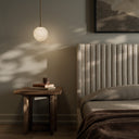 Modern Marbled Globe 200 Pendant - Burnished Brass