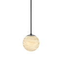 Modern Marbled Globe 200 Pendant - Black Gunmetal