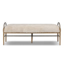 Cascade Demi Accent Bench - 60 Beige Shearling