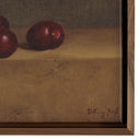 Vibrant Red Cherries On Red Oak by Bethany Joseph - 40X29