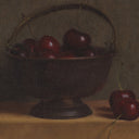 Vibrant Red Cherries On Red Oak by Bethany Joseph - 32X235