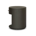 Amelia Oval One Drawer Nightstand - Dark Green Lacquered Linen