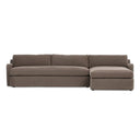 Opulent Aurelia 2-Piece Sectional - Right Chaise Broadway Coffee