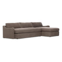 Opulent Aurelia 2-Piece Sectional - Right Chaise Broadway Coffee