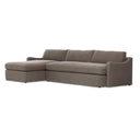 Opulent Aurelia 2-Piece Sectional - Left Chaise Broadway Coffee