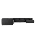 Verity Lawndale 6 Piece Sectional - Right Chaise Saxon Charcoal