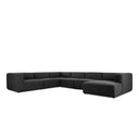 Verity Lawndale 6 Piece Sectional - Right Chaise Saxon Charcoal