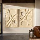 Artistic Organic Relief Sculpture Set