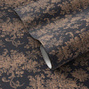 Fallingbrook Wallpaper by FH Art Studio - Swatch - 12X8 Fallingbrook Black Tan I