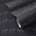 Burros Wallpaper by Paul Meyer - Swatch - 12X8 Burros Charcoal