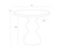 RAUL BISTRO TABLE - TRAVERTINE LOOK DUNE 34
