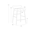 LORELEI COUNTER STOOL - DILLON CREAM DILLON BLACK