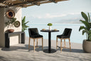 MERANO BAR TABLE - ROUND BLACK