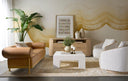 BROMLEY SOFA - RUSTIC OAK LUDLOW SESAME LEATHER