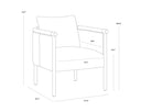 WILDER LOUNGE CHAIR - LUDLOW SESAME LEATHER