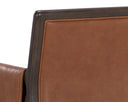 MAUTI DINING ARMCHAIR - BROWN SHALIMAR TOBACCO LEATHER