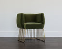 GALA DINING ARMCHAIR - FOREST GREEN