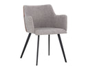 GRIFFIN DINING ARMCHAIR - NOVEMBER GREY BRAVO COGNAC
