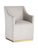 ZANE WHEELED DINING ARMCHAIR - PICCOLO PROSECCO