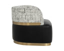 BRINDA SWIVEL LOUNGE CHAIR - BRAVO BLACK HALTON BIRCH