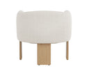TRINE LOUNGE CHAIR - RUSTIC OAK DOVE CREAM