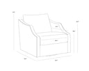 ORWELL SWIVEL LOUNGE CHAIR - COGNAC LEATHER