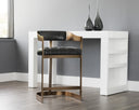 BEAUMONT COUNTER STOOL - ANTIQUE BRASS CANTINA BLACK