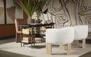 TRINE LOUNGE CHAIR - RUSTIC OAK DOVE CREAM