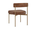 SENECA DINING CHAIR - ANTIQUE BRASS BRAVO COGNAC