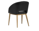 THATCHER DINING ARMCHAIR - BLACK ANTIQUE GREY