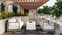 TAVIRA ARMCHAIR - GREIGE STINSON WHITE