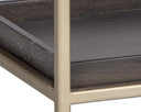 Calden Nightstand - SMALL GOLD CHARCOAL GREY