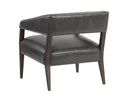 CARLYLE LOUNGE CHAIR - BRENTWOOD CHARCOAL LEATHER