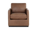 PORTMAN SWIVEL LOUNGE CHAIR - MARSEILLE CAMEL LEATHER