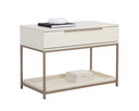 Calden Nightstand - LARGE CHAMPAGNE GOLD CREAM