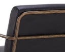 LATHAN LOUNGE CHAIR - CHARCOAL BLACK LEATHER