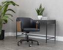 CARTER OFFICE CHAIR - NAPA BLACK NAPA COGNAC