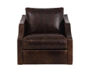 ORWELL SWIVEL LOUNGE CHAIR - CHOCOLATE LEATHER